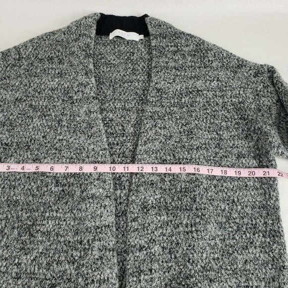 Astr The Label Open Front Cardigan Womens Medium Gray Wool Blend Chunky Sweater - Picture 10 of 10